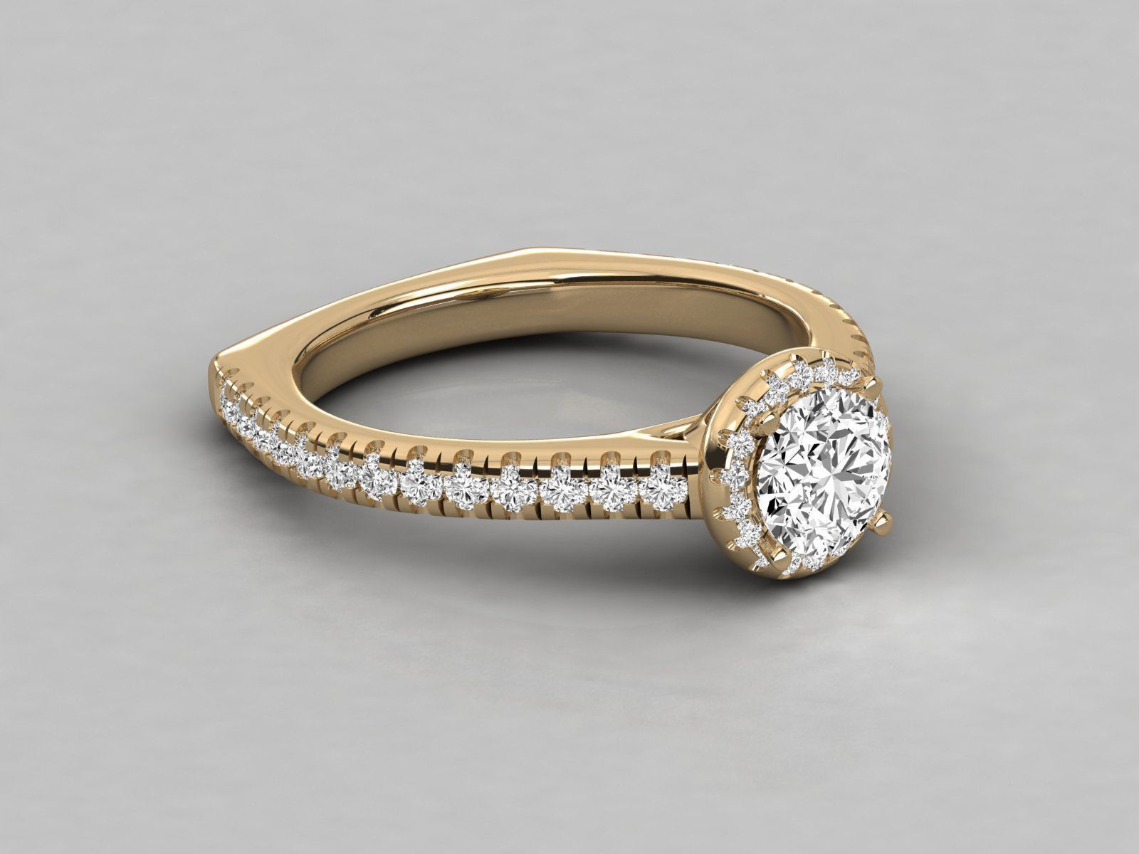 Women solitaire ring 3dm stl render detail 3D print model_8