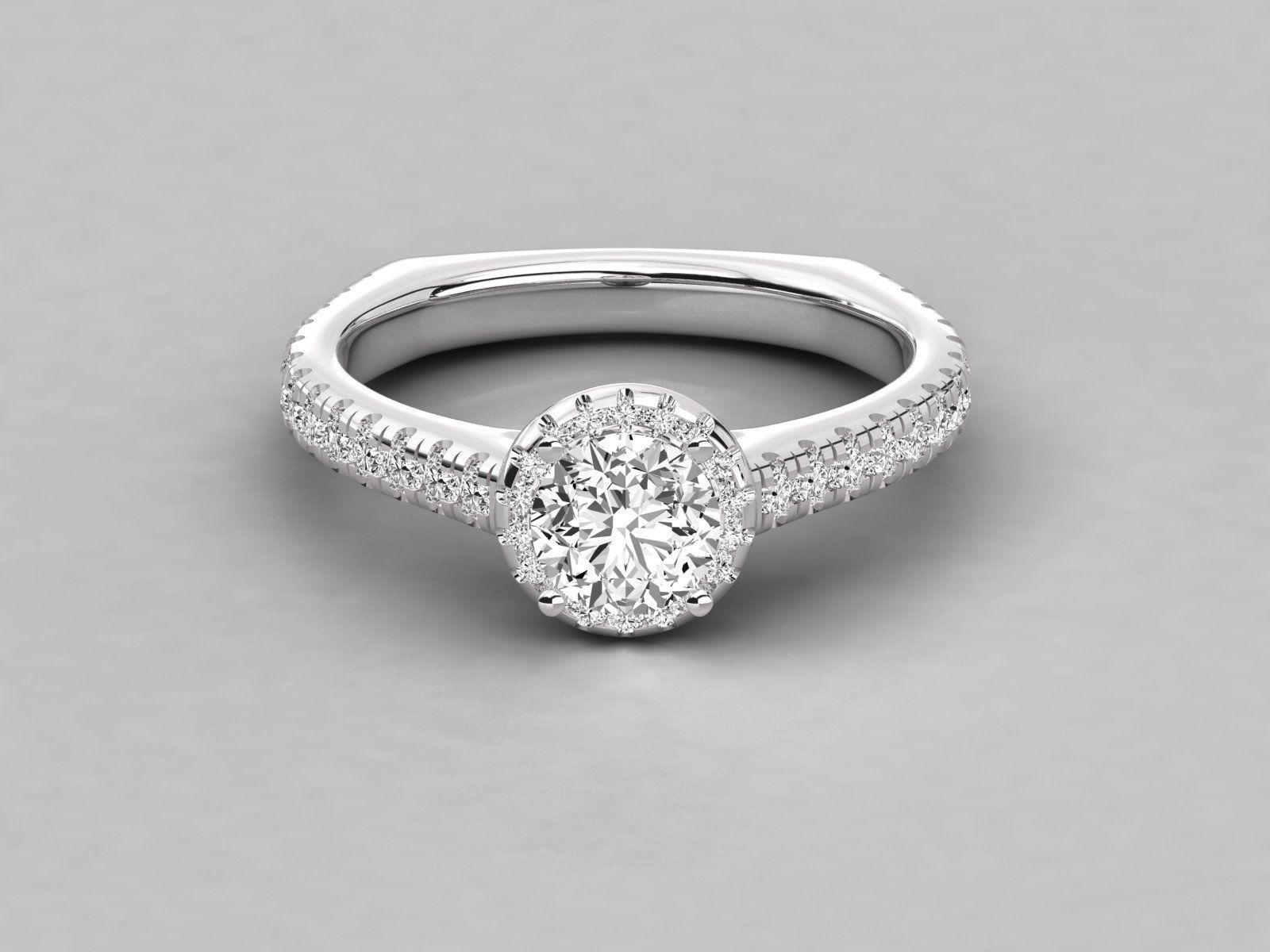 Women solitaire ring 3dm stl render detail 3D print model_7