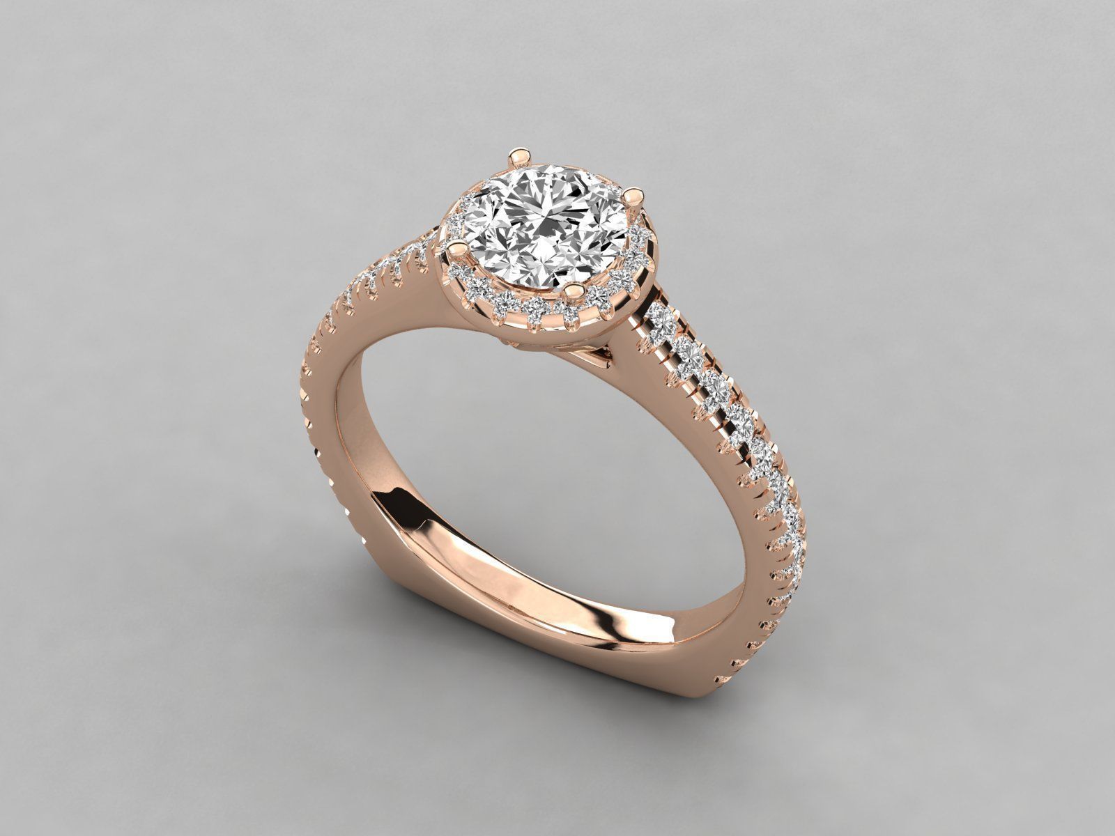 Women solitaire ring 3dm stl render detail 3D print model_3