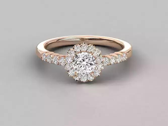 Women solitaire ring 3dm stl render detail  3D print model
