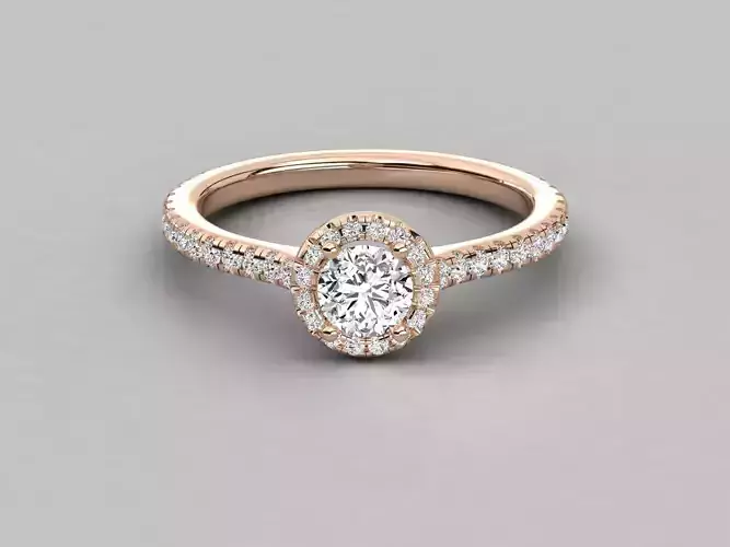 Women solitaire ring 3dm stl render detail  3D print model