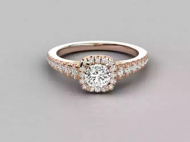 Women solitaire ring 3dm stl render detail 