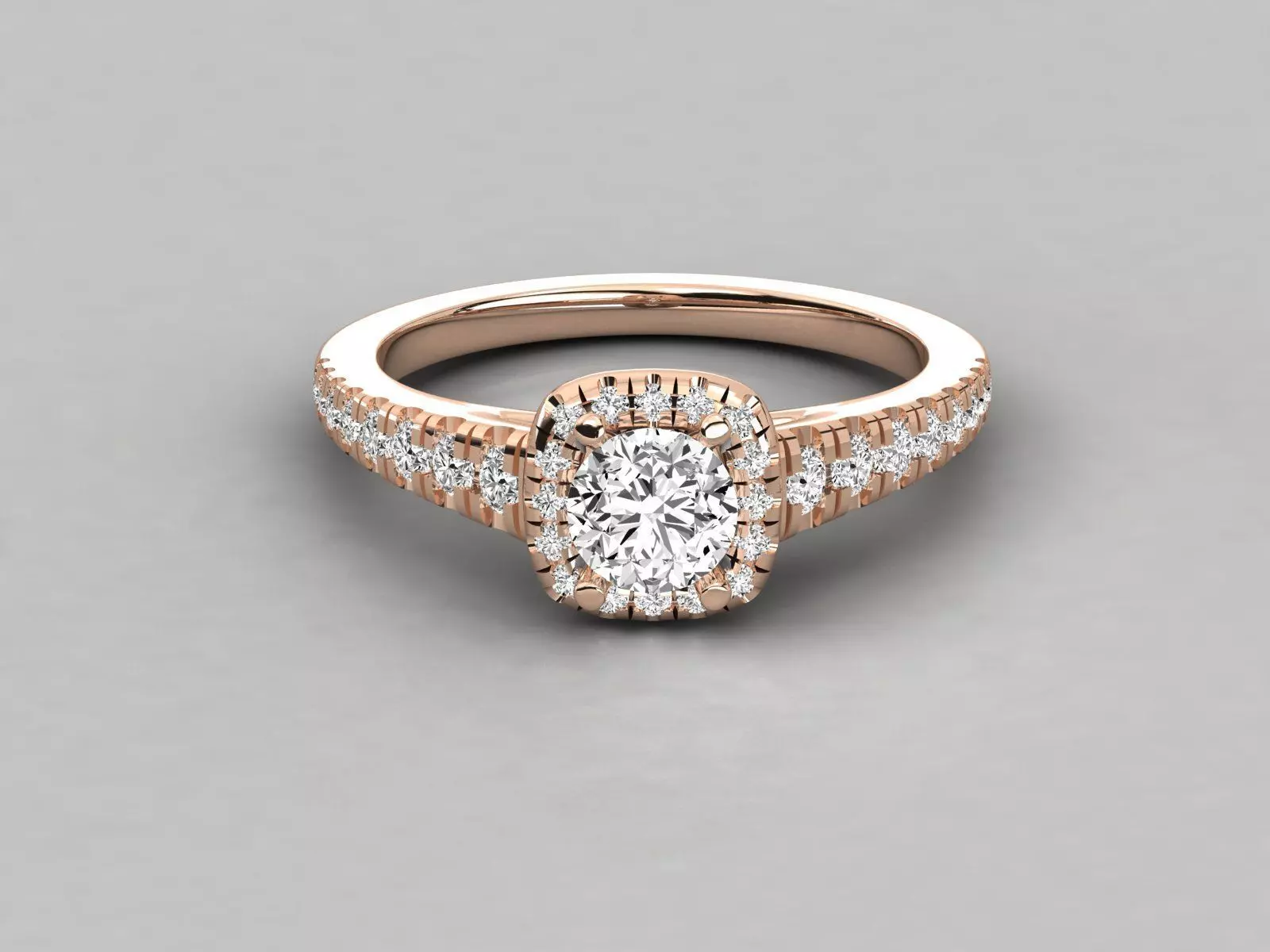 Women solitaire ring 3dm stl render detail  3D print model_0