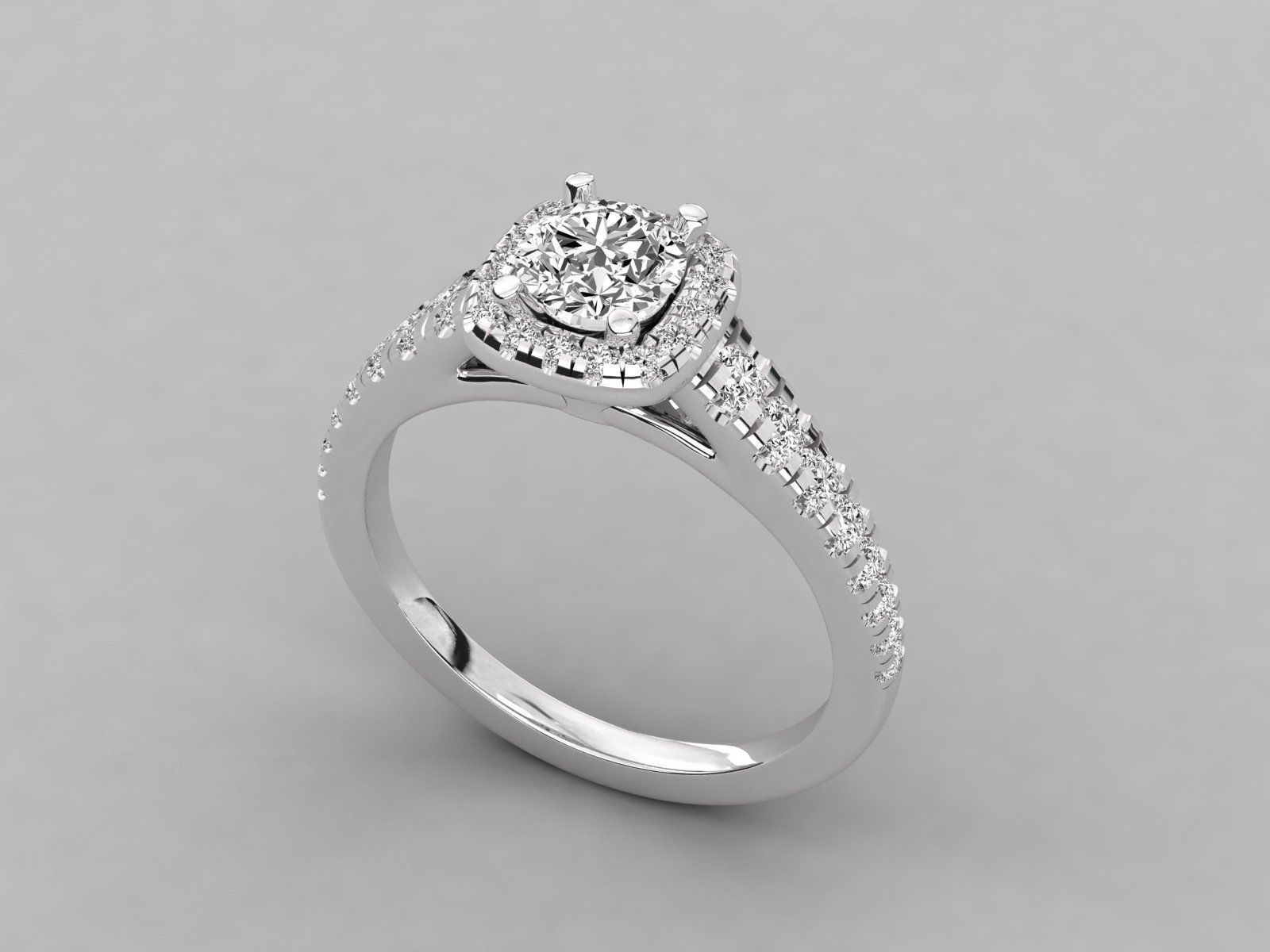 Women solitaire ring 3dm stl render detail  3D print model_6