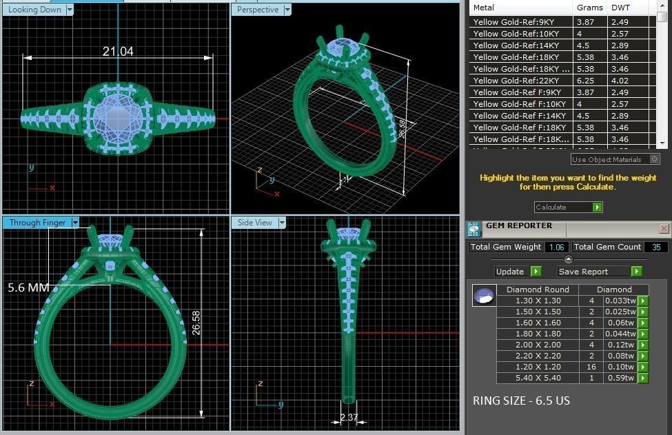 Women solitaire ring 3dm stl render detail  3D print model_2