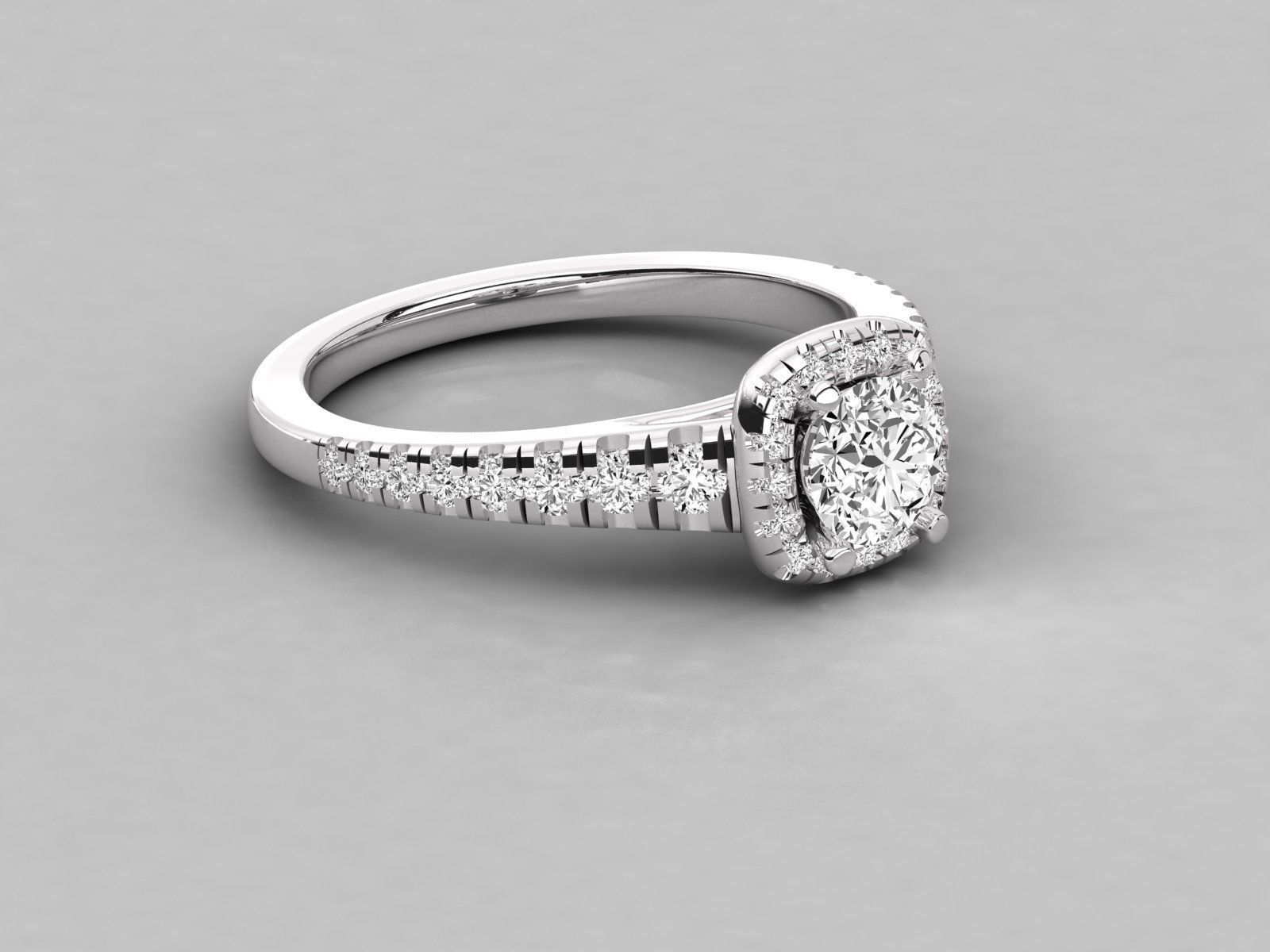 Women solitaire ring 3dm stl render detail  3D print model_4