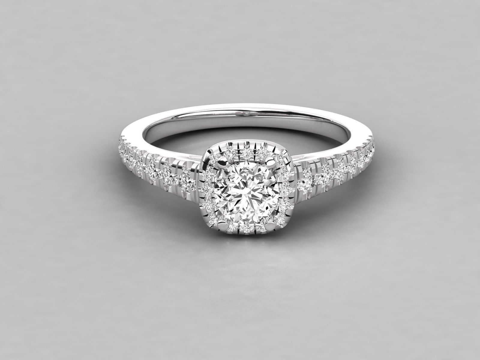 Women solitaire ring 3dm stl render detail  3D print model_7
