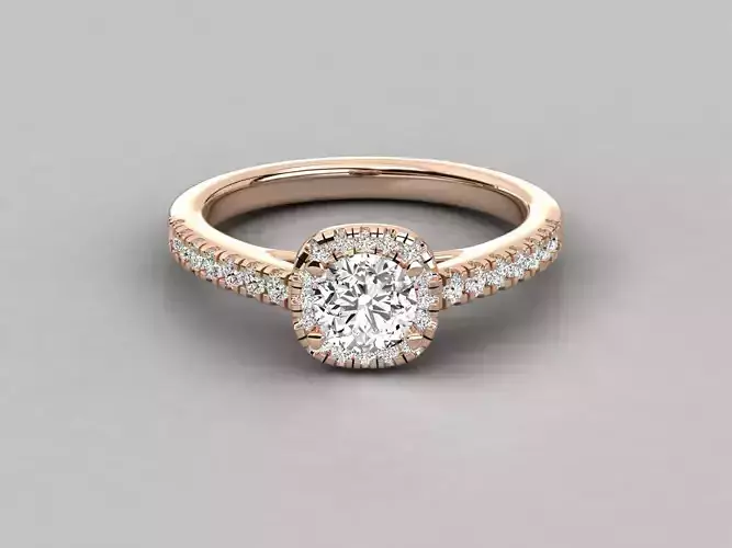 Women solitaire ring 3dm stl render detail 