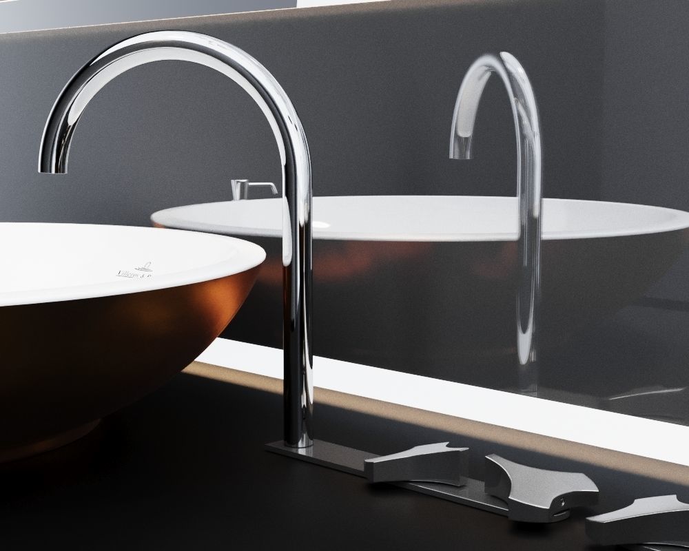 Bathroom set 3D model_2