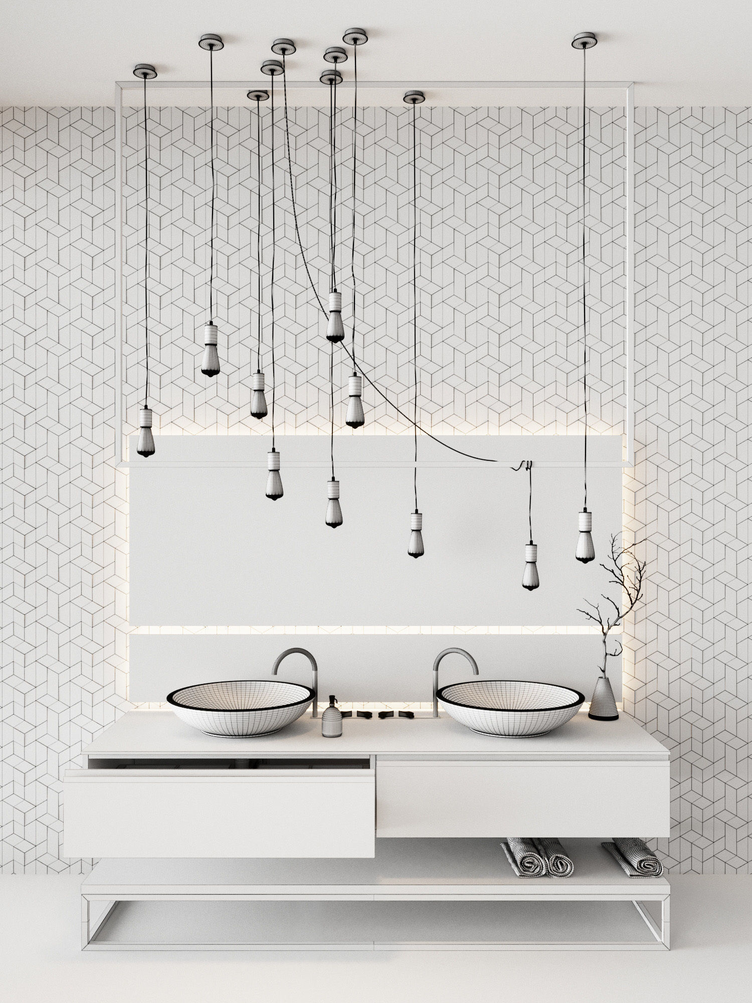 Bathroom set 3D model_5