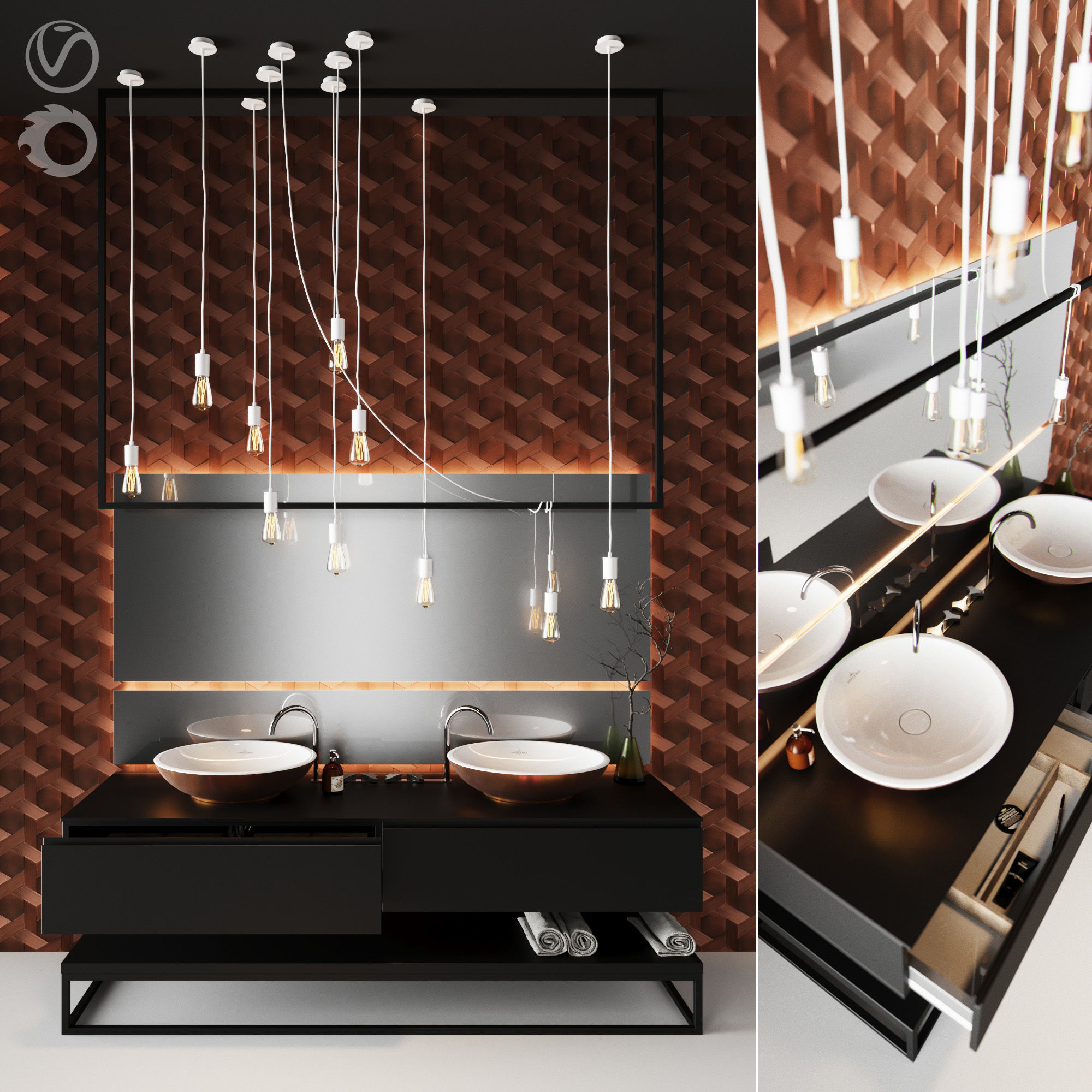 Bathroom set 3D model_1