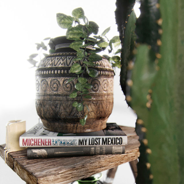 Decorative ethnic set 3D model_2