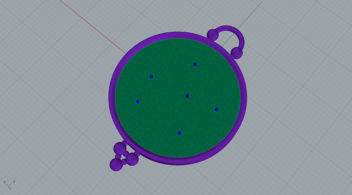 Pendant 3D print model cupid in silver and gold 3D print model_8