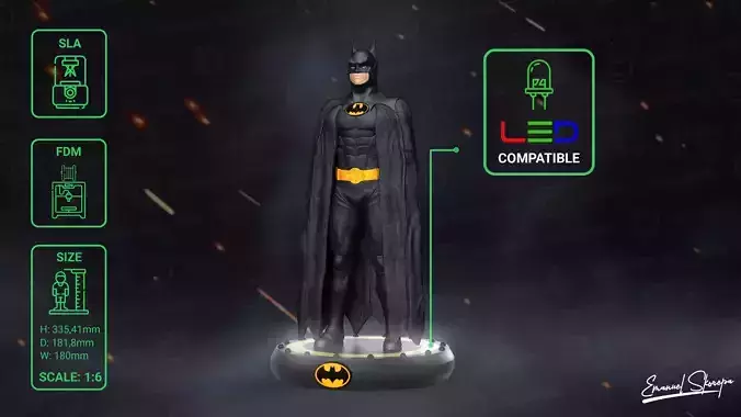 BATMAN MICHAEL KEATON 3D print model