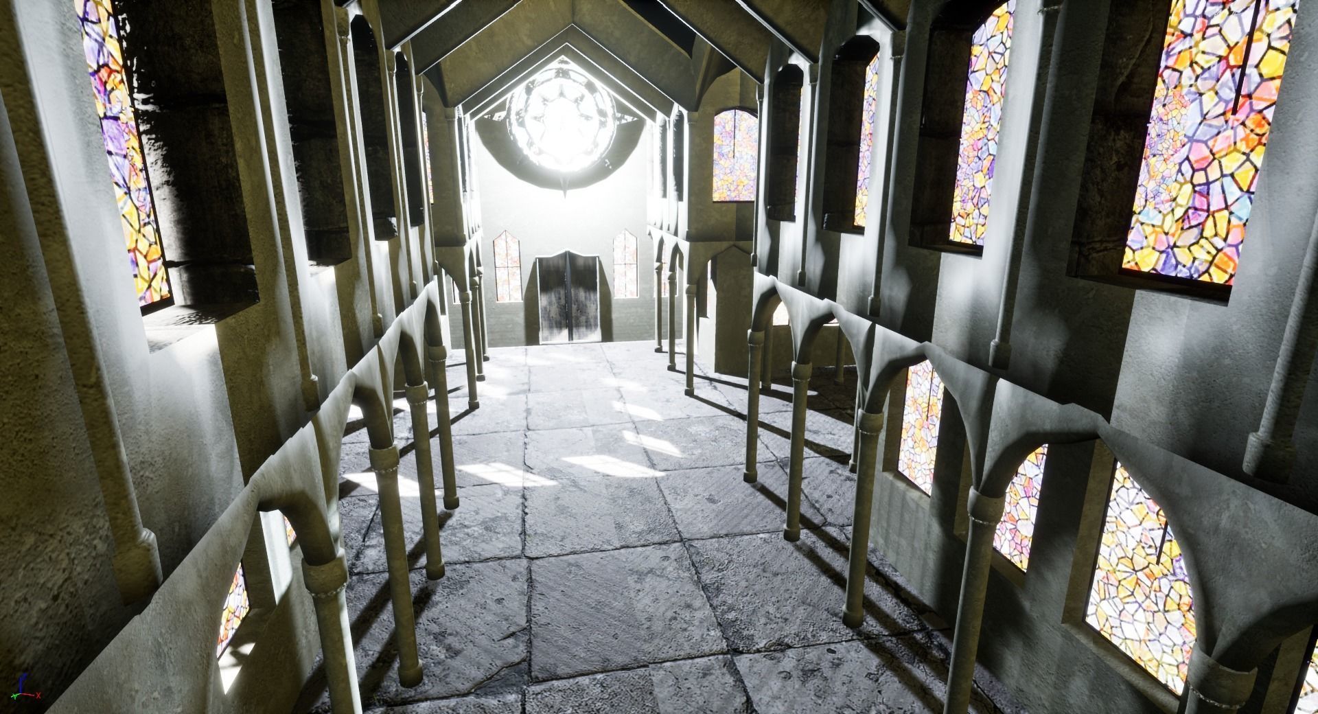 Gothic Cathedral Low-poly 3D model_4