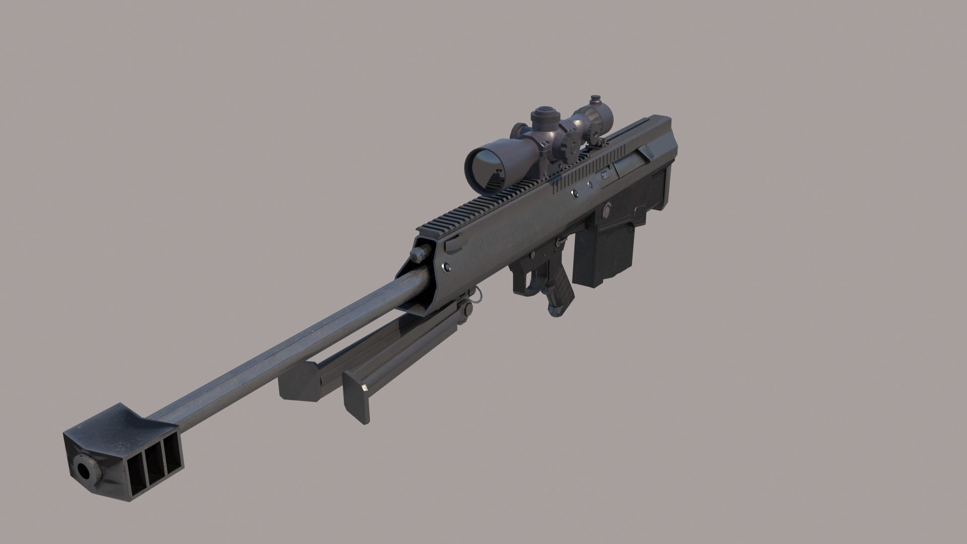 3D model XM500 Sniper Rifle VR / AR / low-poly | CGTrader
