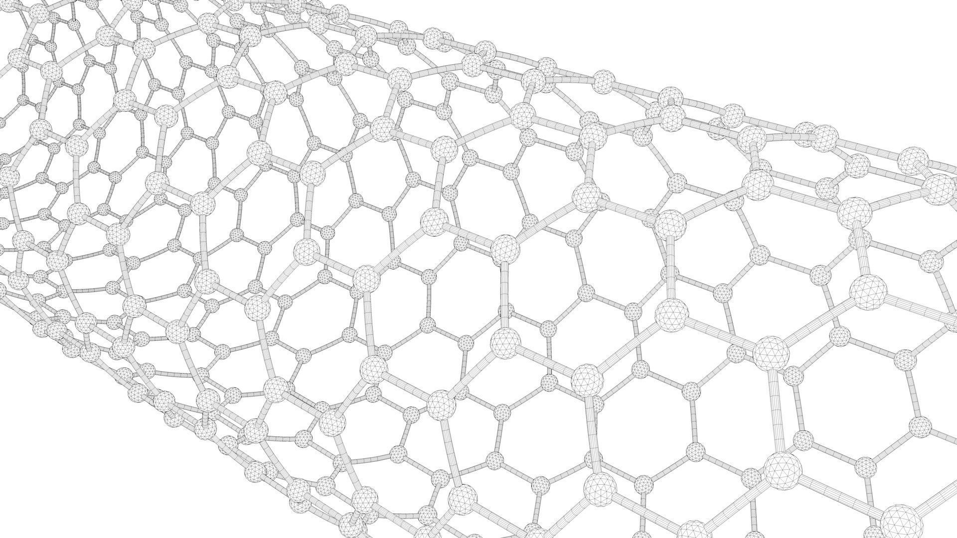 The set of models of graphene molecules 3D model_5