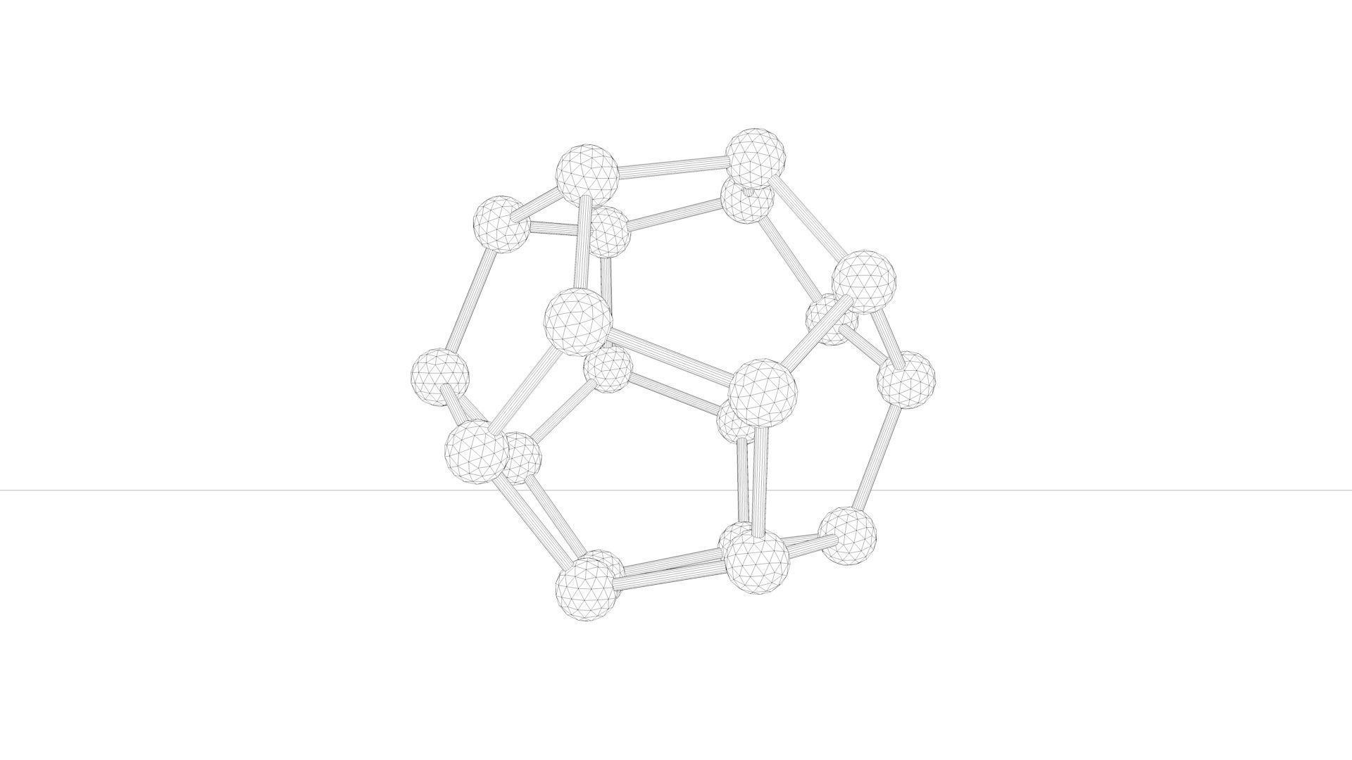 The set of models of graphene molecules 3D model_11