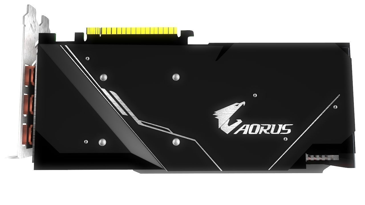 GRAPHIC CARD C4D Low-poly 3D model_4