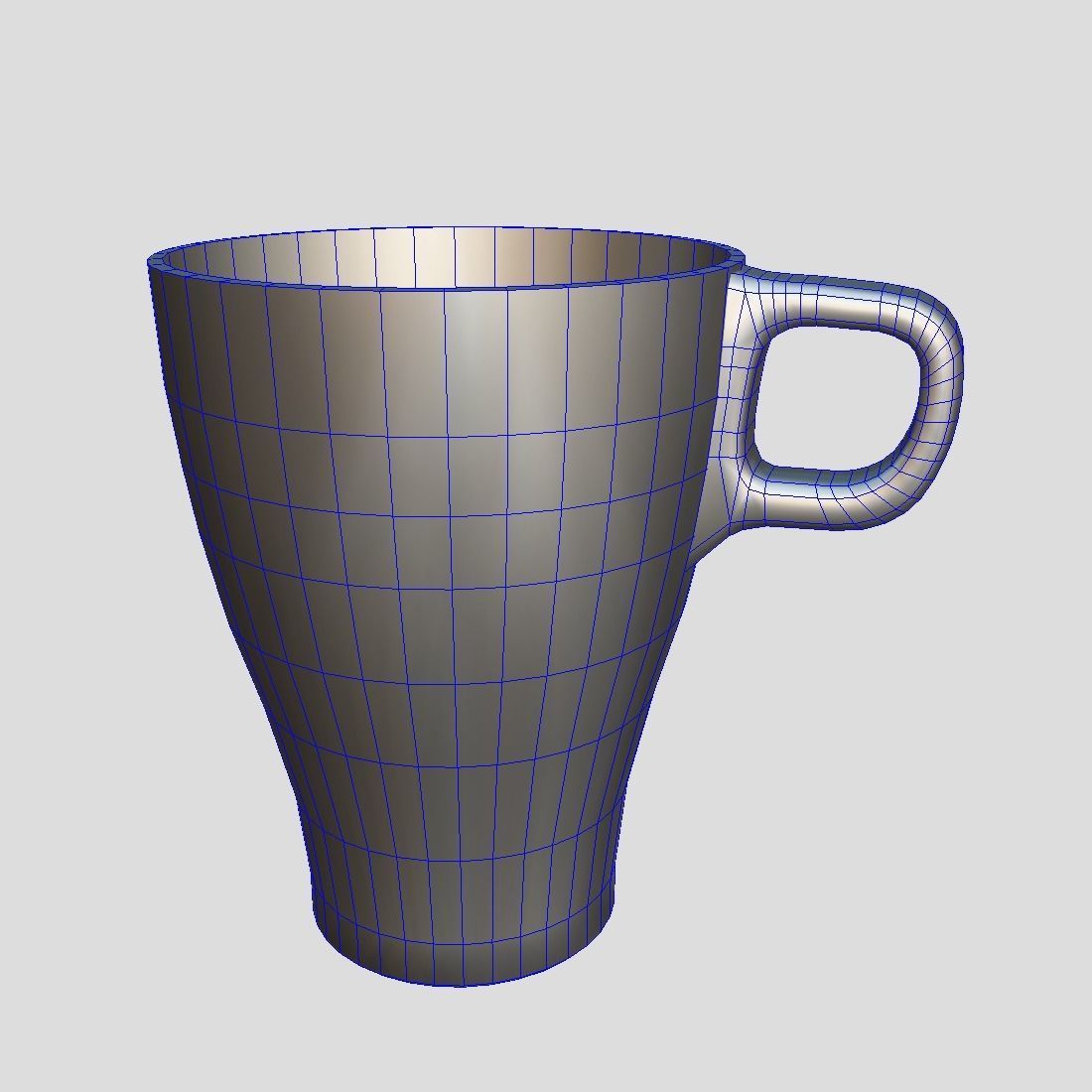 Mug 3 coffee Low-poly 3D model_2