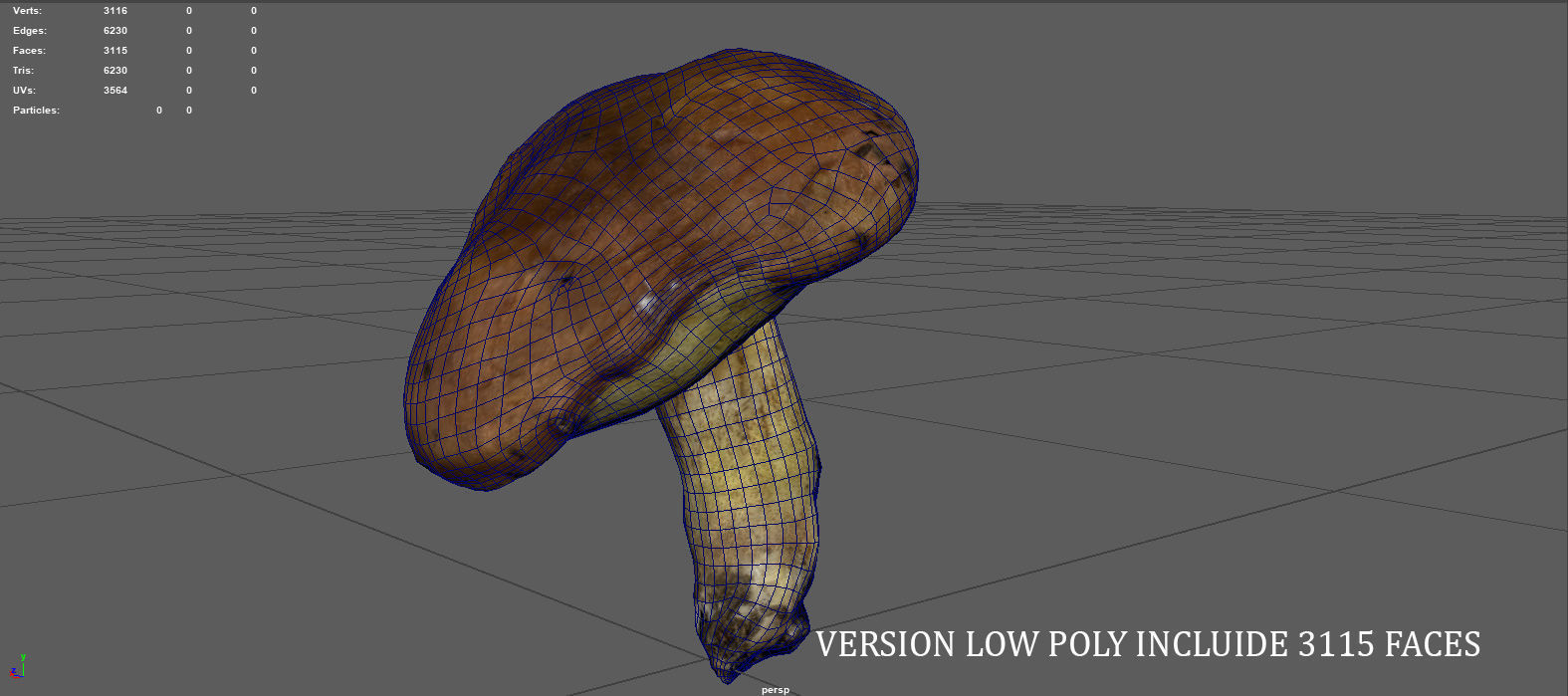 MUSHROOM 5 Low-poly 3D model_11