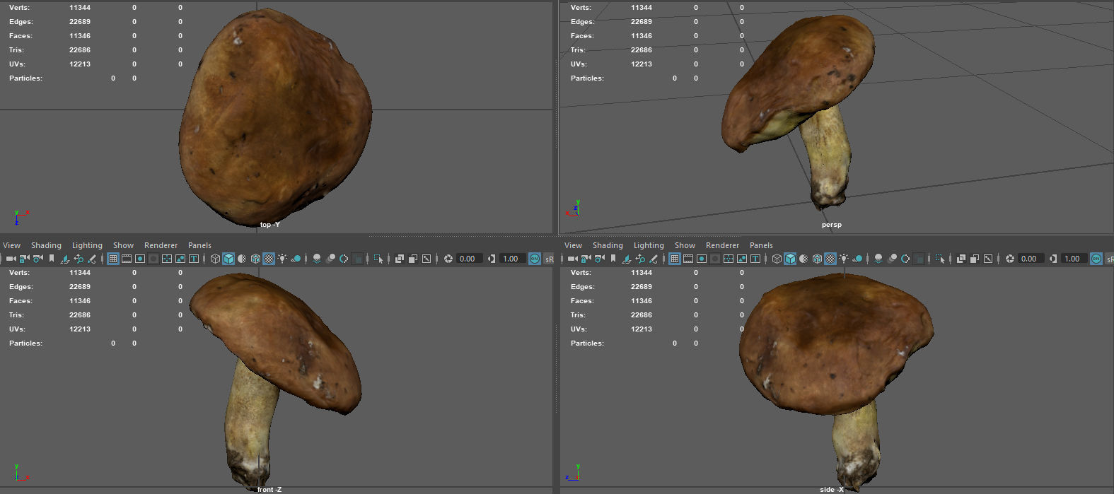 MUSHROOM 5 Low-poly 3D model_7