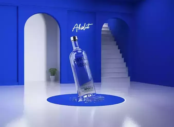 Absolute Vodka Colour Studio CGI Scene
