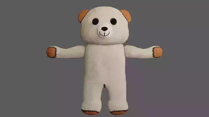 Teddy Bear Low-poly 3D model