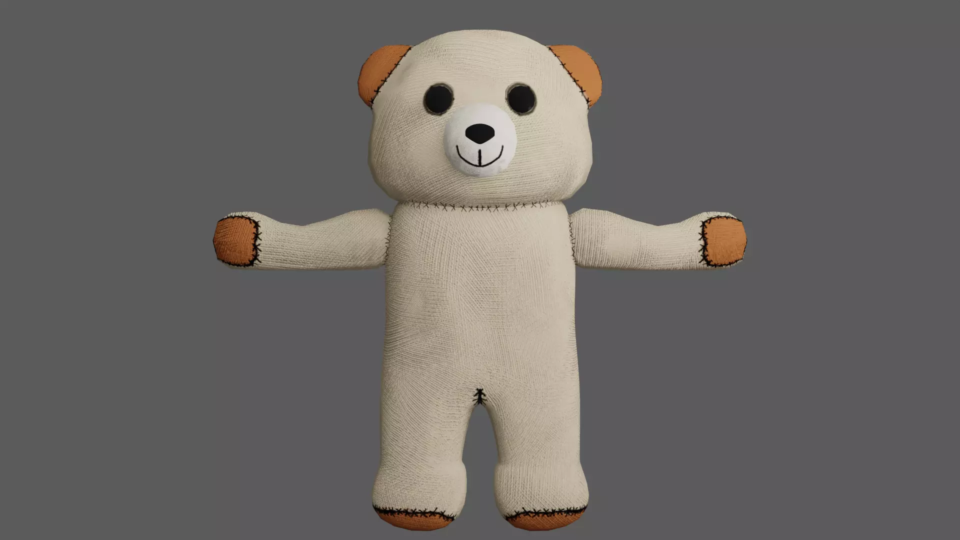 Teddy Bear Low-poly 3D model