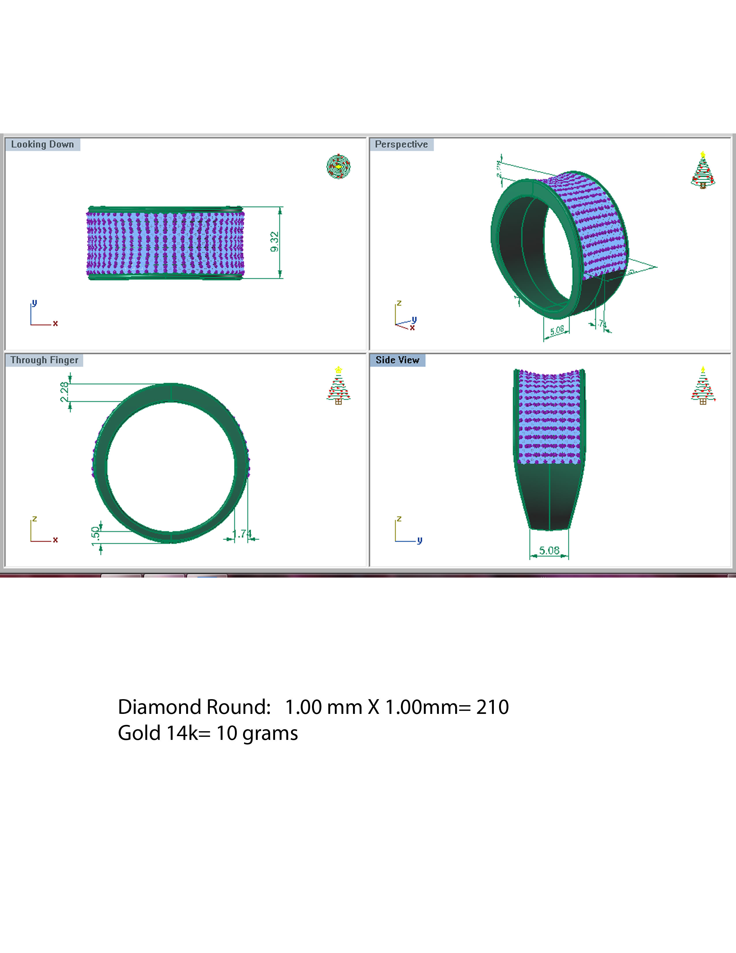 C3D Diamond Ring 009 3D print model_3