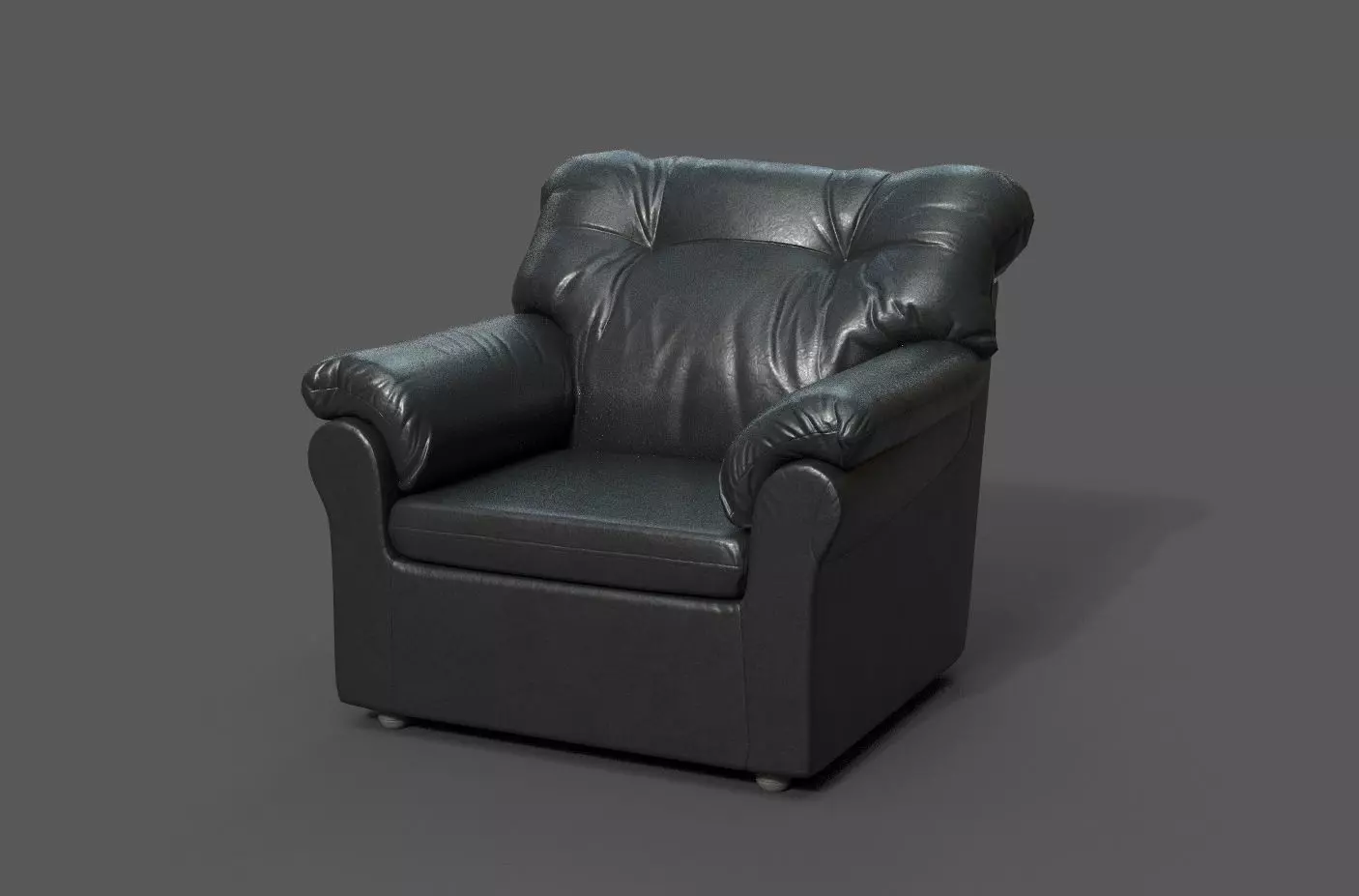 Arm Chair Sofa Low-poly 3D model_0
