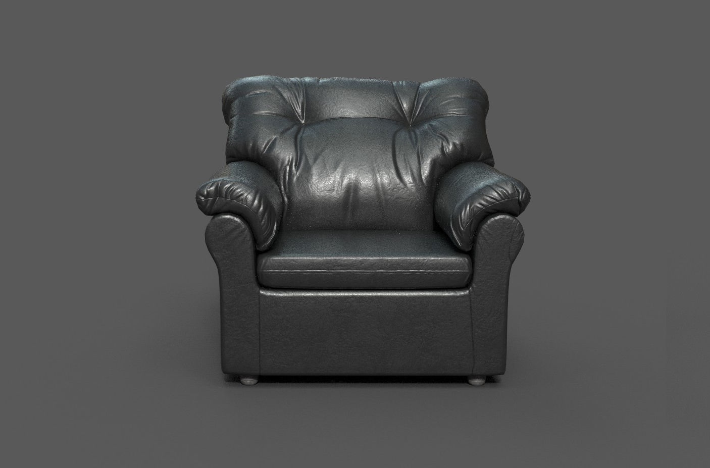Arm Chair Sofa Low-poly 3D model_1