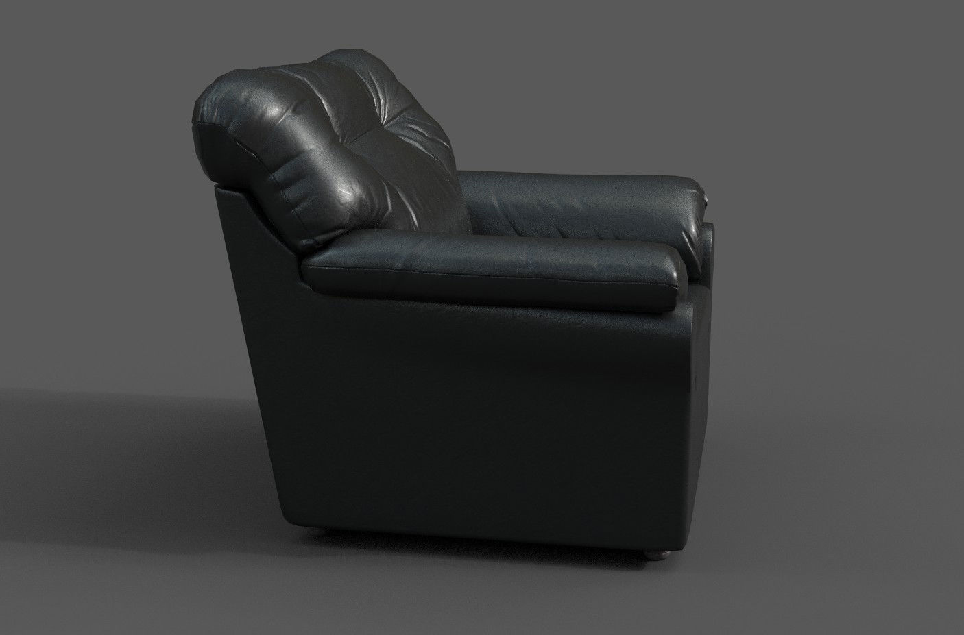 Arm Chair Sofa Low-poly 3D model_2