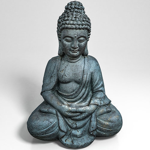 Buddha statue Low-poly 3D model