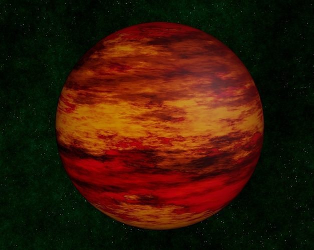 Brown dwarf star 2 Low-poly 3D model