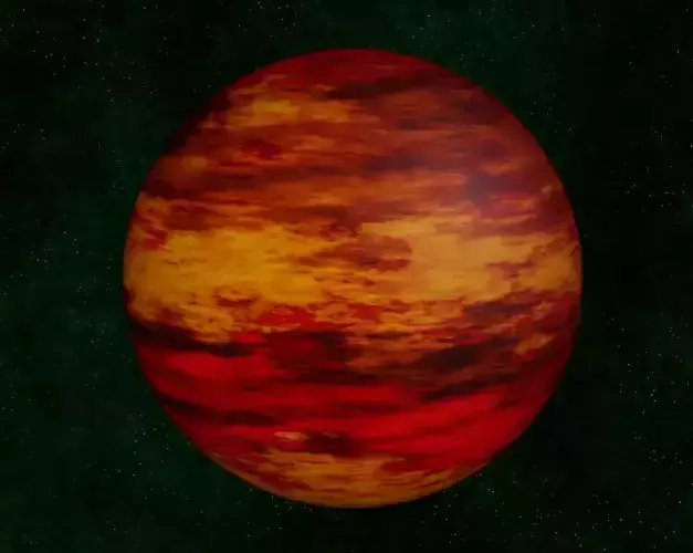 Brown dwarf star 2 Low-poly 3D model