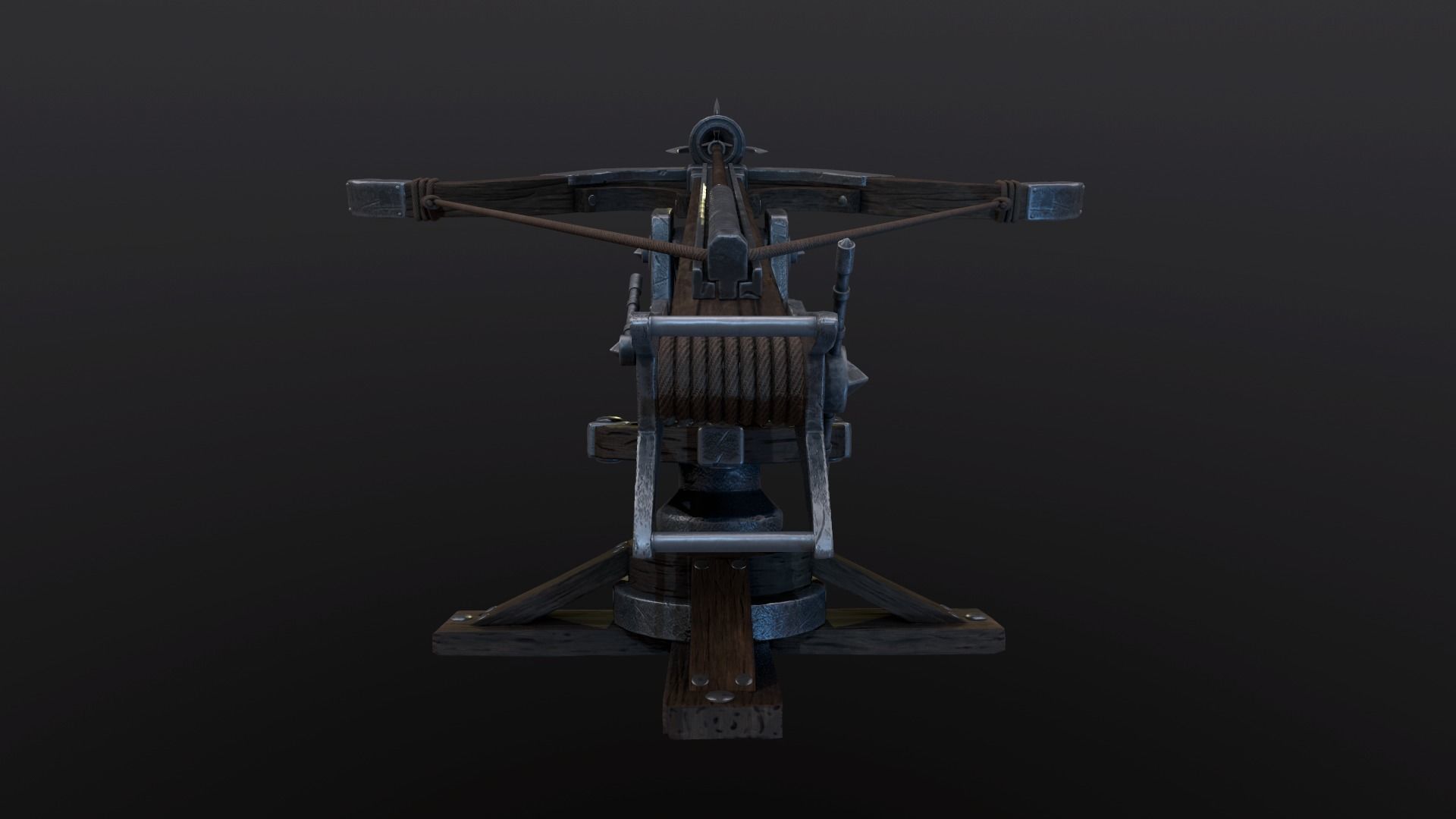 Ballista crossbow Low-poly 3D model_5