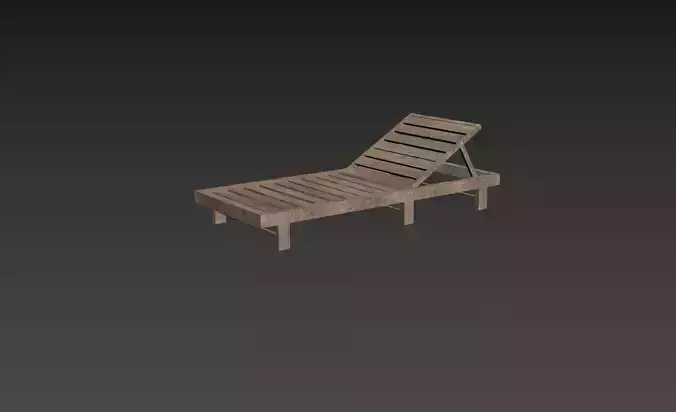 DeckChair wooden chaise lounge