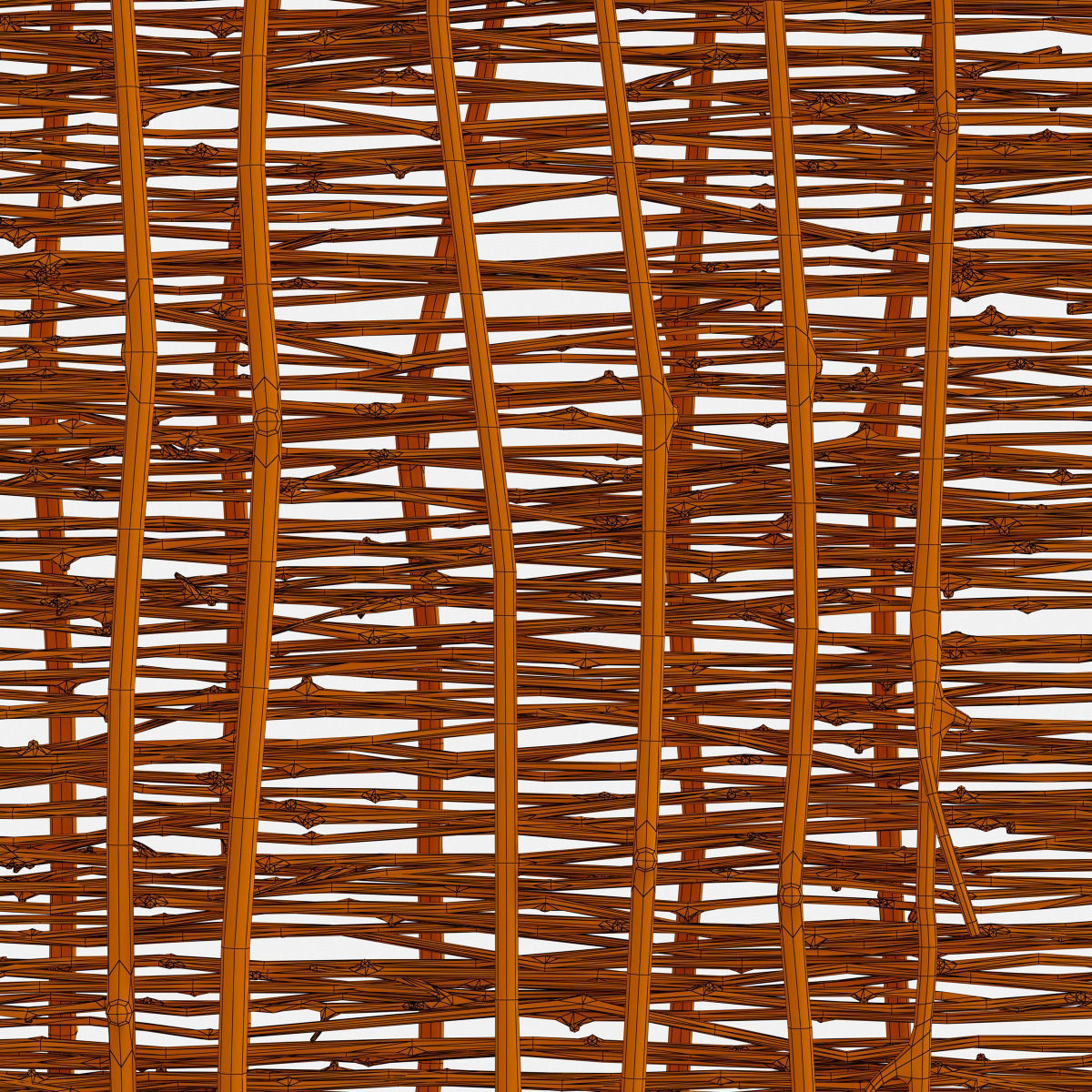 Ceiling wicker branch crooked 3D model_30