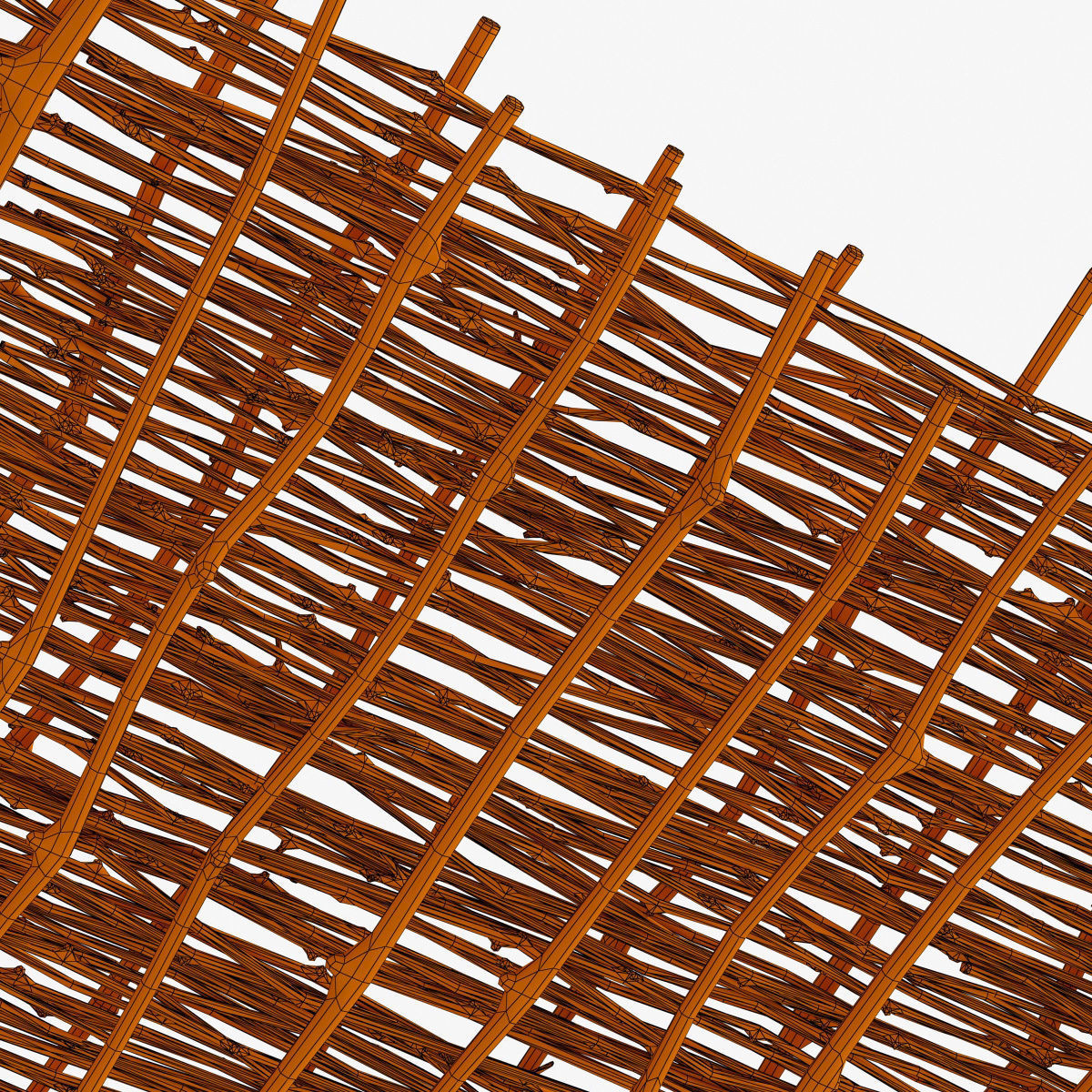 Ceiling wicker branch crooked 3D model_31