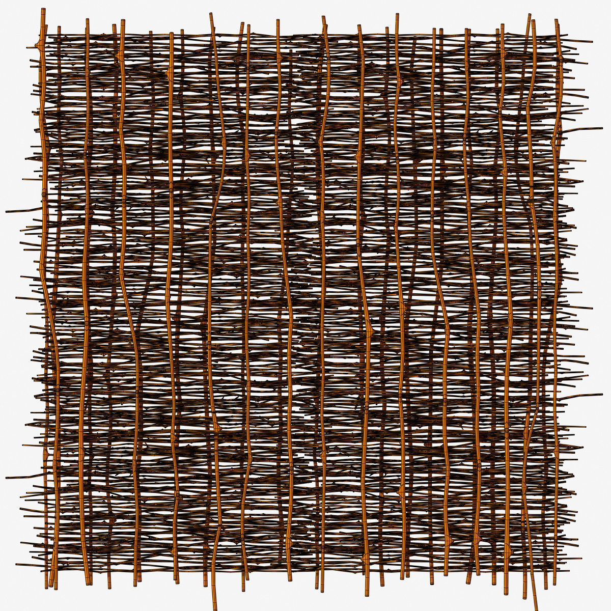 Ceiling wicker branch crooked 3D model_16