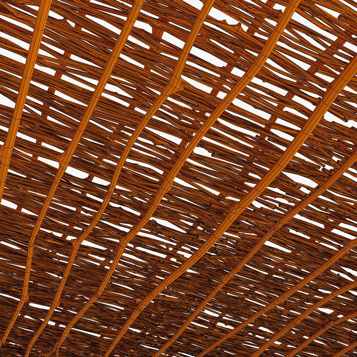 Ceiling wicker branch crooked 3D model_22
