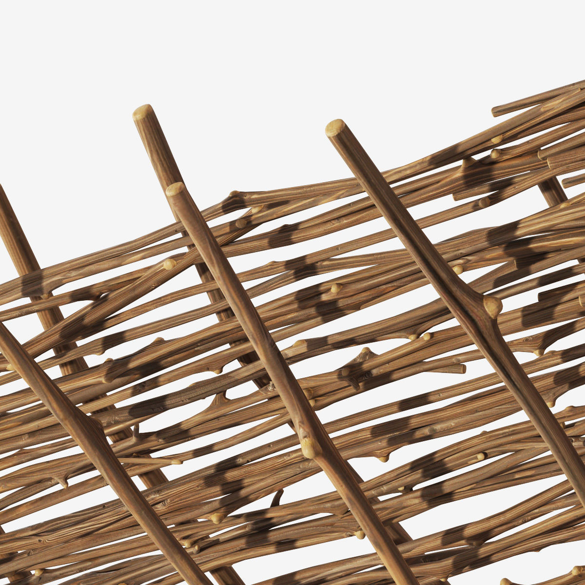 Ceiling wicker branch crooked 3D model_12