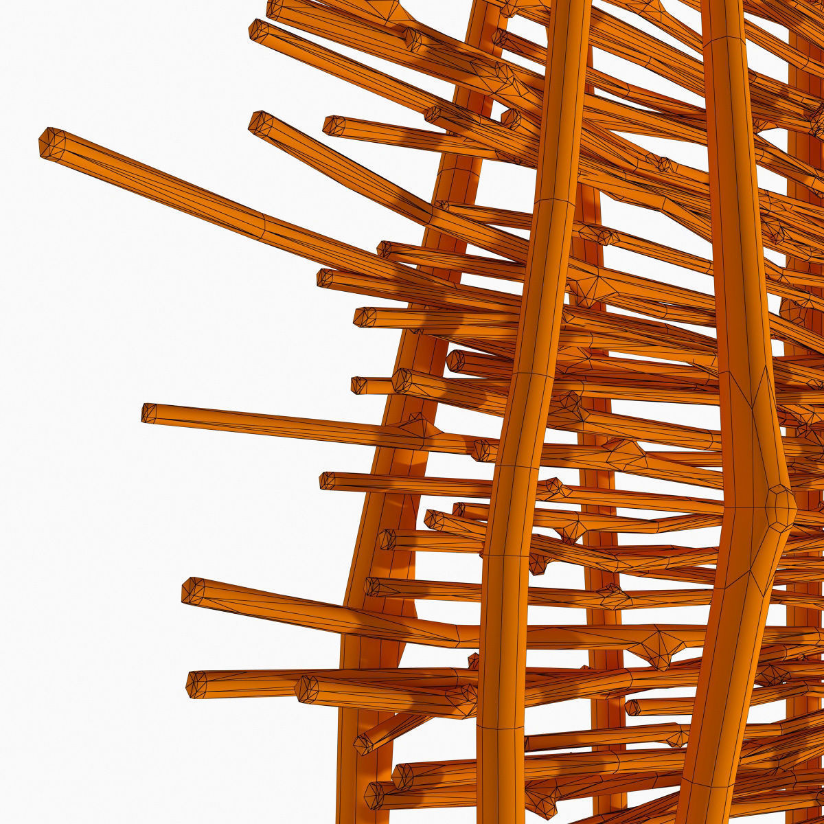 Ceiling wicker branch crooked 3D model_25