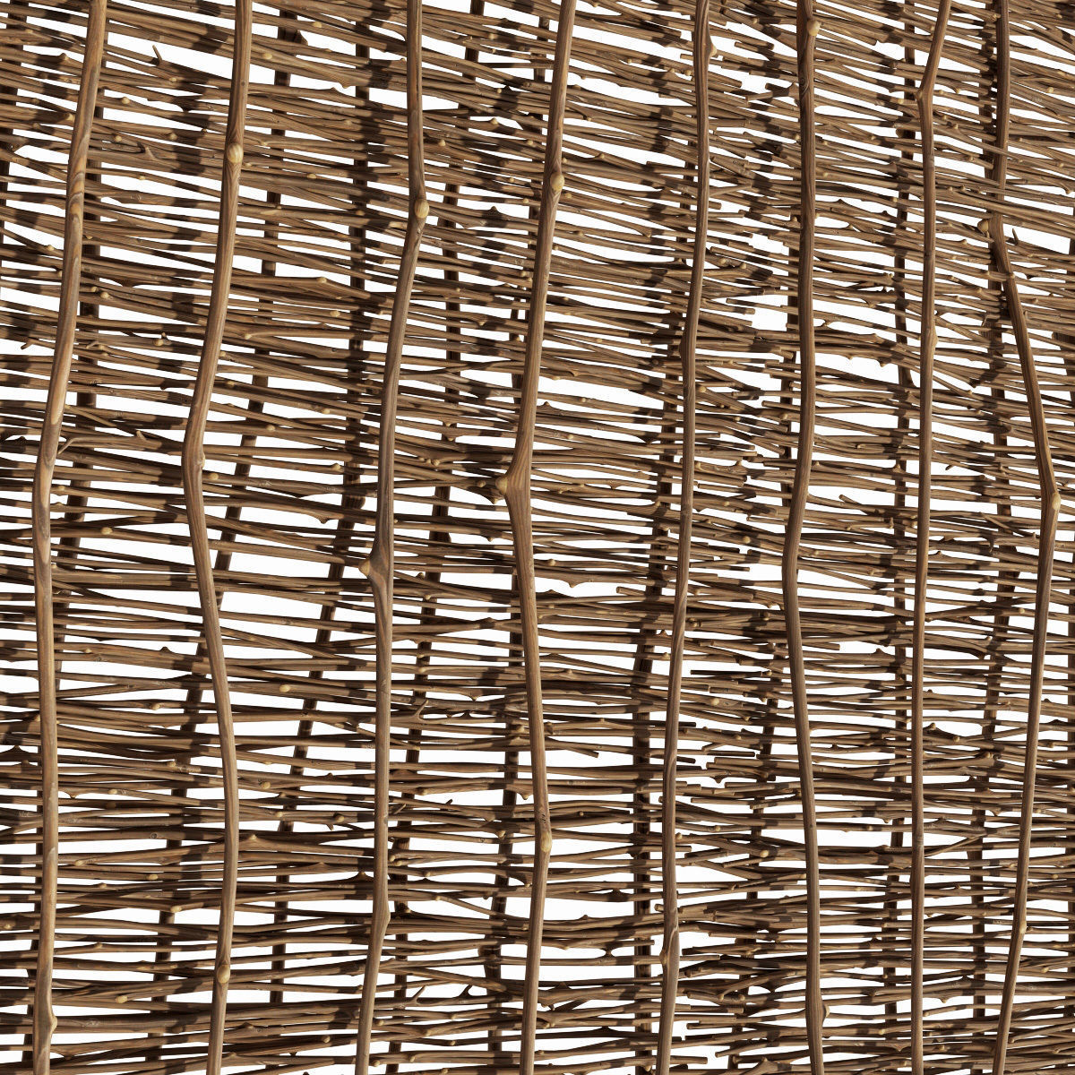 Ceiling wicker branch crooked 3D model_6