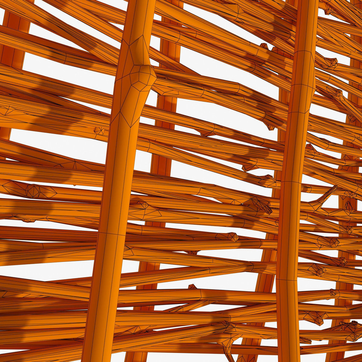 Ceiling wicker branch crooked 3D model_24