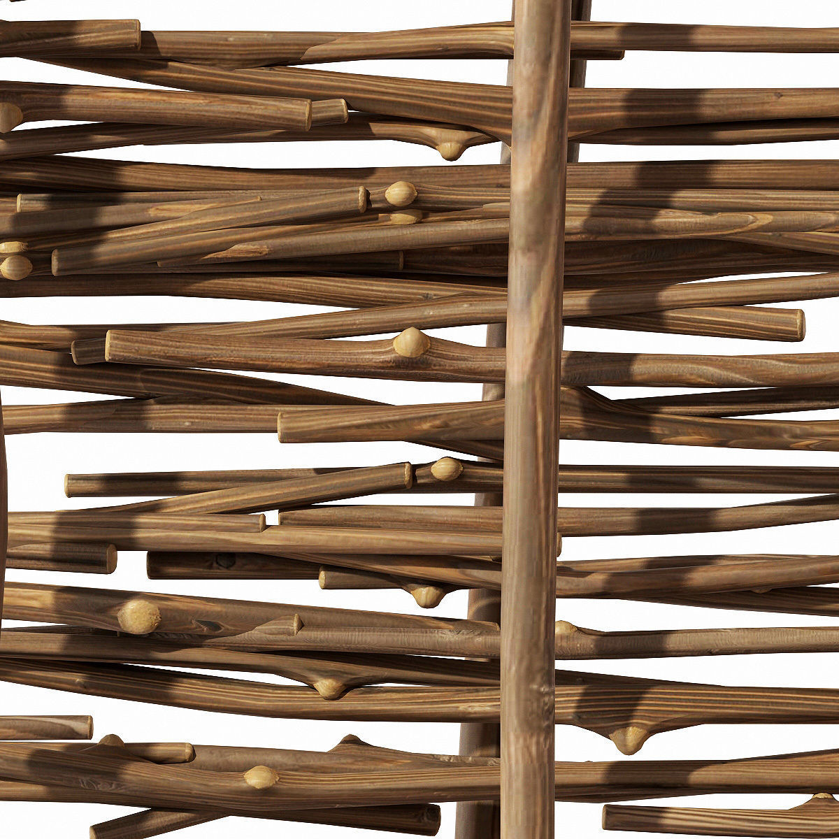 Ceiling wicker branch crooked 3D model_14