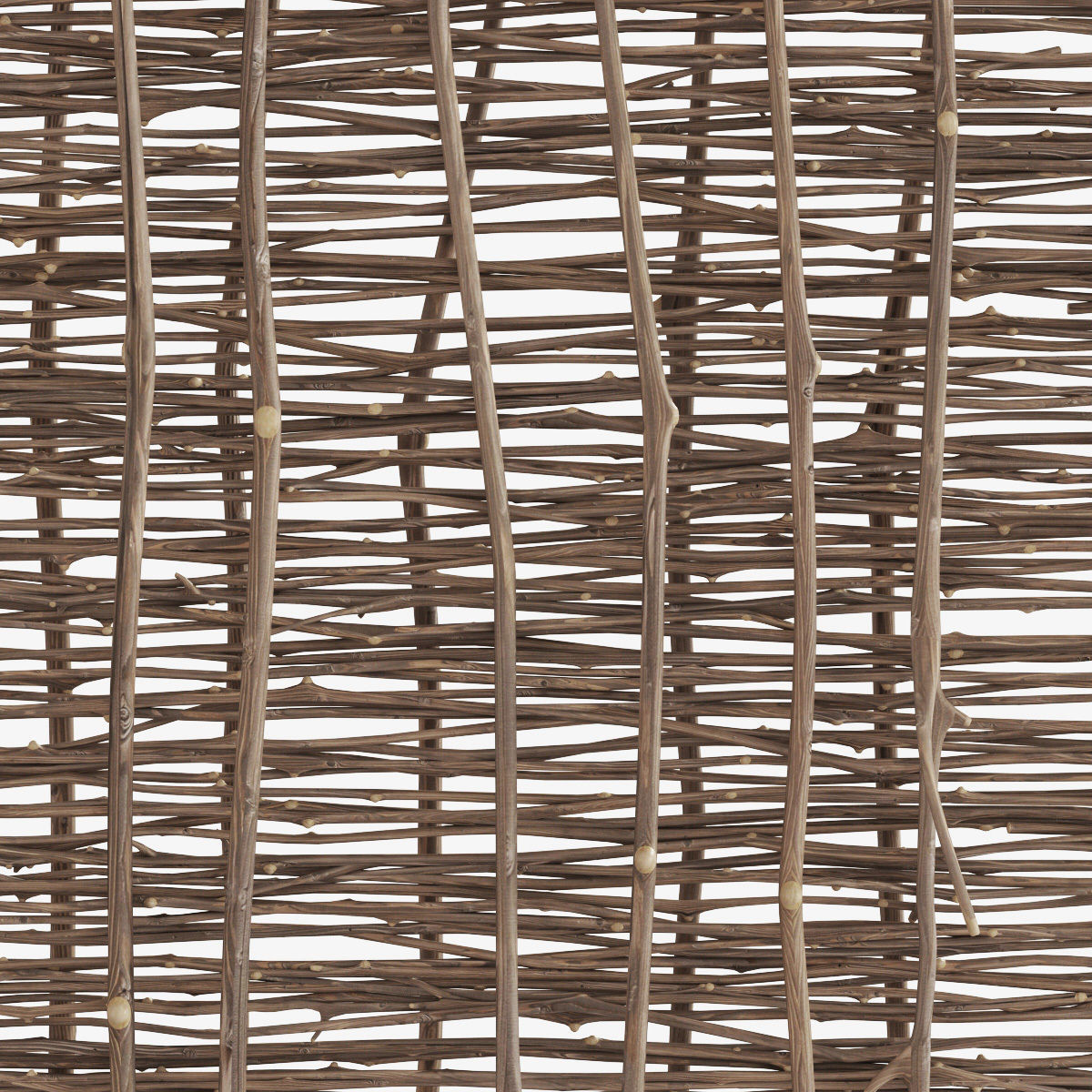 Ceiling wicker branch crooked 3D model_5
