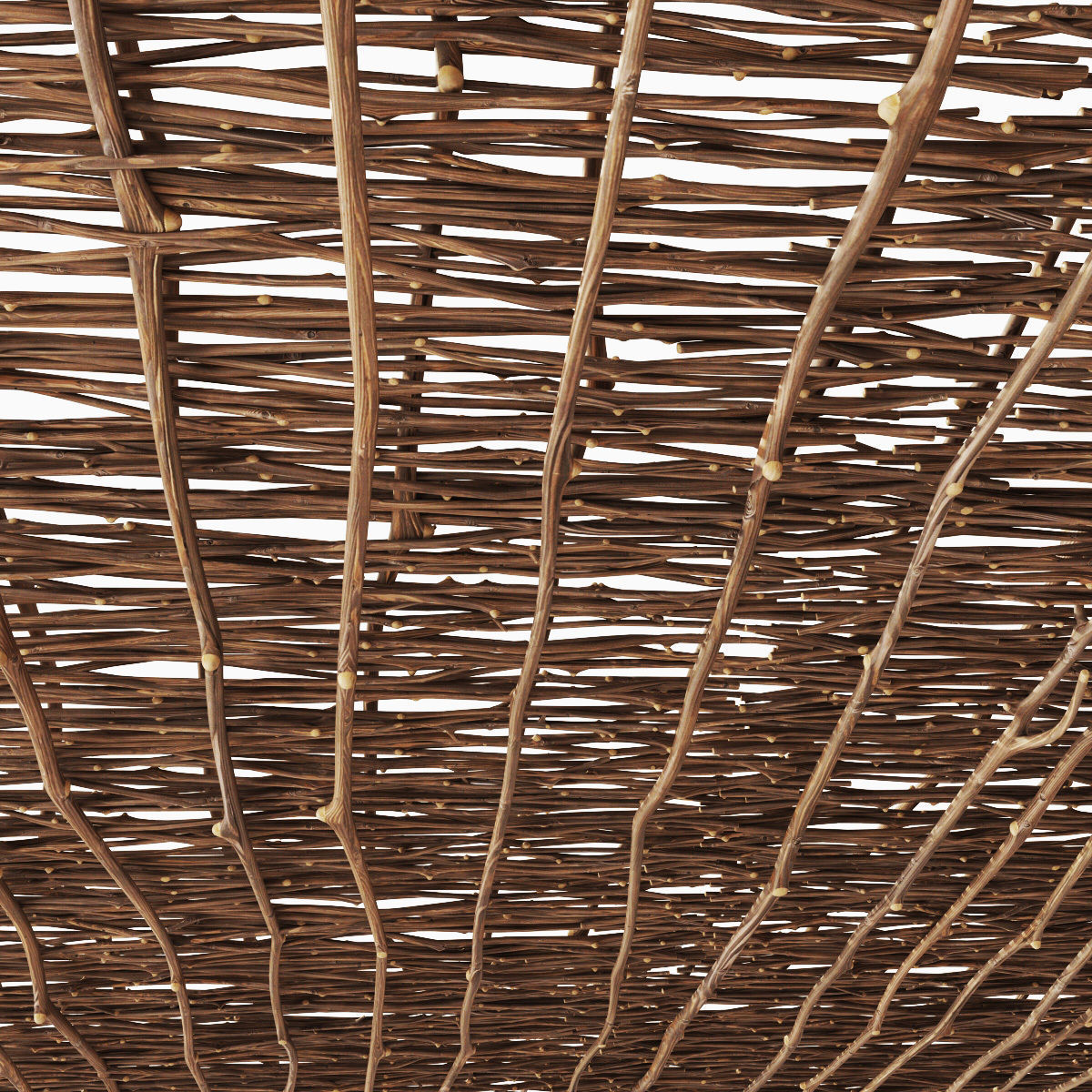 Ceiling wicker branch crooked 3D model_2