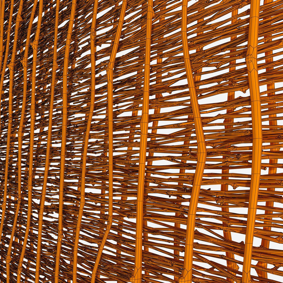 Ceiling wicker branch crooked 3D model_27